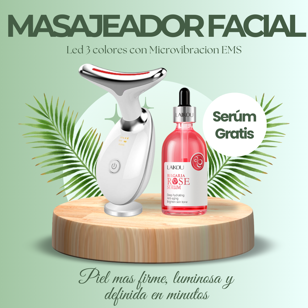 Masajeador Facial con Luz LED