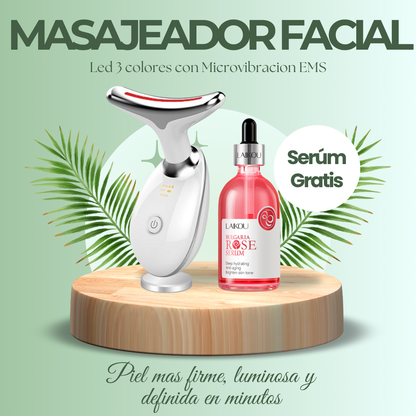 Masajeador Facial con Luz LED
